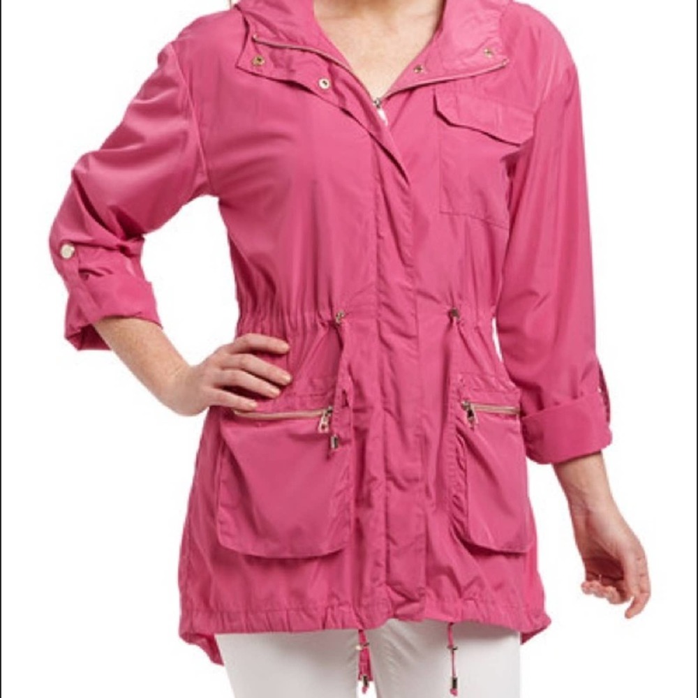 Steve Madden Jacket Pink Zip-Back Anorak